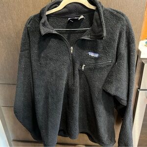 Patagonia Men's Zip-Up Black Sweater